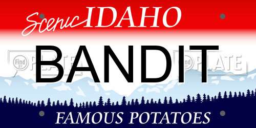 BANDIT Idaho License Plate