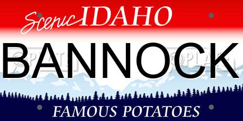 BANNOCK Idaho License Plate