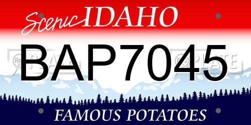BAP7045 Idaho License Plate