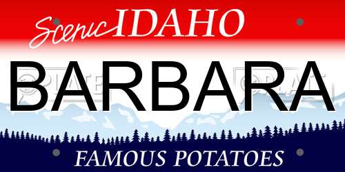 BARBARA Idaho License Plate