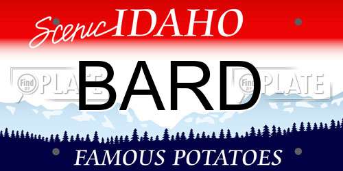 BARD Idaho License Plate