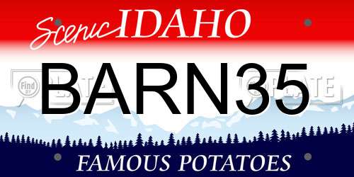 BARN35 Idaho License Plate