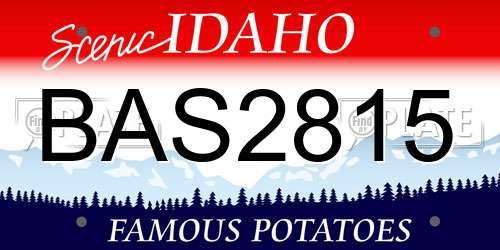 BAS2815 Idaho License Plate