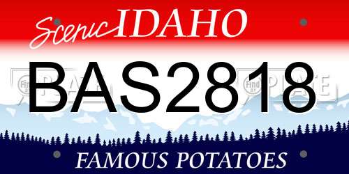 BAS2818 Idaho License Plate