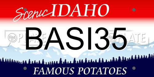 BASI35 Idaho License Plate