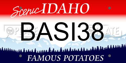 BASI38 Idaho License Plate