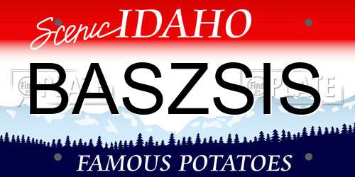 BASZSIS Idaho License Plate