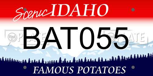 BAT055 Idaho License Plate