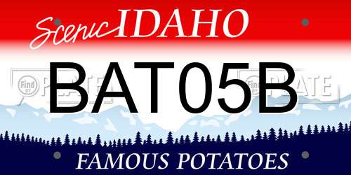 BAT05B Idaho License Plate
