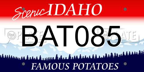 BAT085 Idaho License Plate