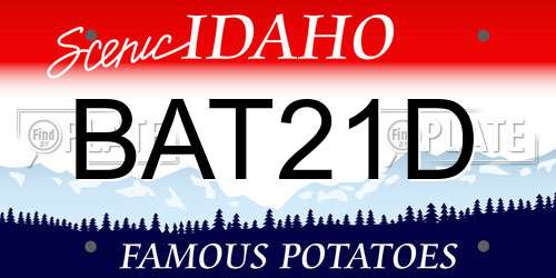 BAT21D Idaho License Plate