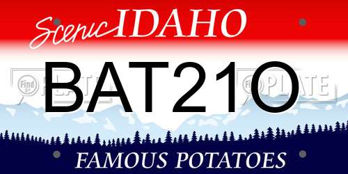 BAT21O Idaho License Plate