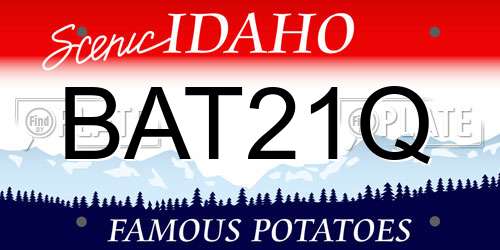 BAT21Q Idaho License Plate