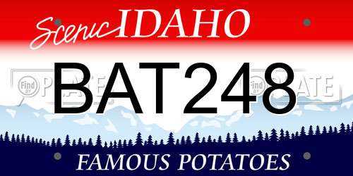 BAT248 Idaho License Plate