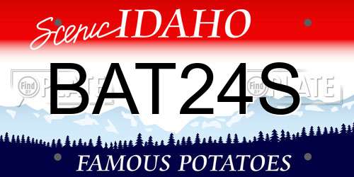 BAT24S Idaho License Plate