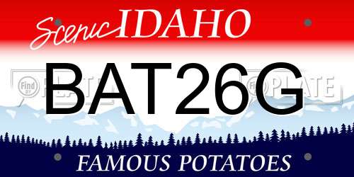 BAT26G Idaho License Plate