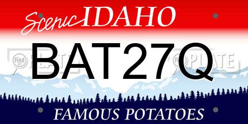 BAT27Q Idaho License Plate