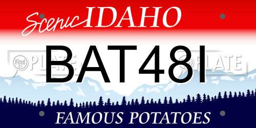 BAT48I Idaho License Plate