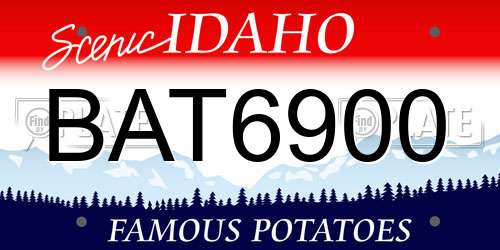 BAT6900 Idaho License Plate
