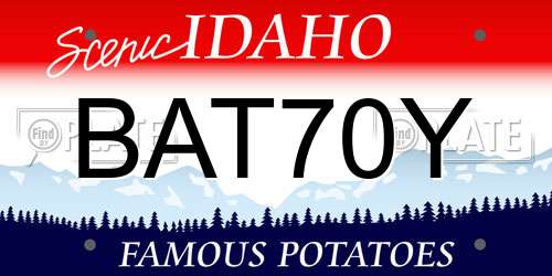 BAT70Y Idaho License Plate