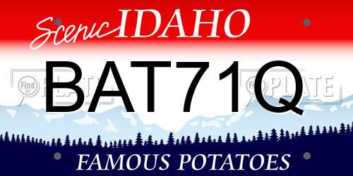 BAT71Q Idaho License Plate