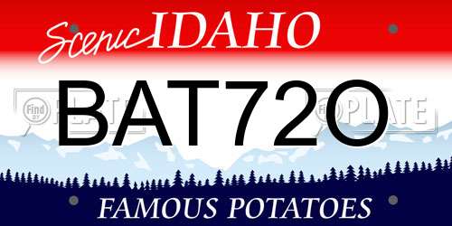 BAT72O Idaho License Plate