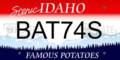 BAT74S Idaho License Plate