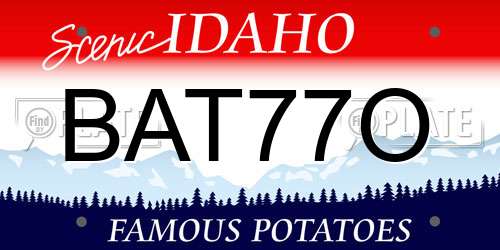 BAT77O Idaho License Plate