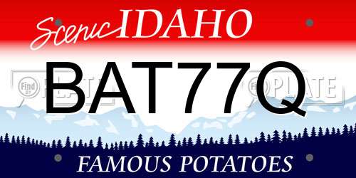 BAT77Q Idaho License Plate