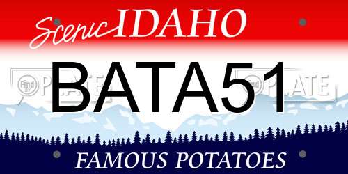 BATA51 Idaho License Plate