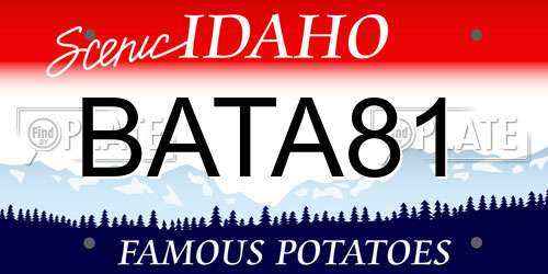 BATA81 Idaho License Plate