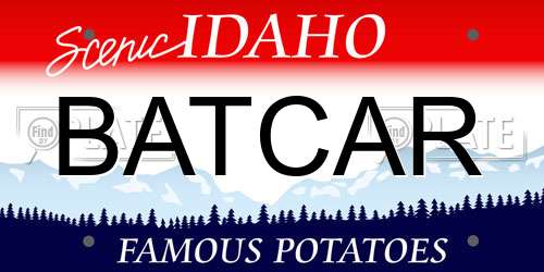 BATCAR Idaho License Plate