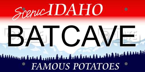 BATCAVE Idaho License Plate