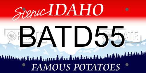 BATD55 Idaho License Plate