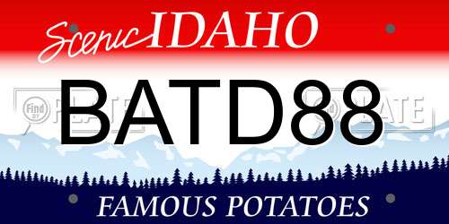 BATD88 Idaho License Plate