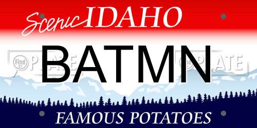 BATMN Idaho License Plate
