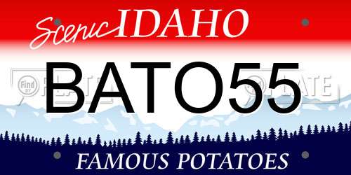 BATO55 Idaho License Plate