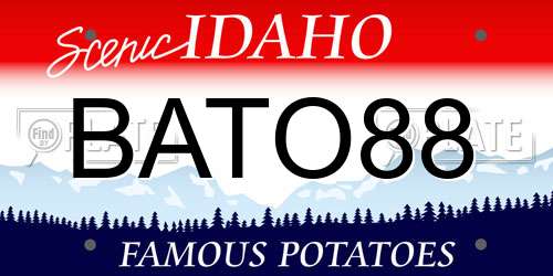 BATO88 Idaho License Plate