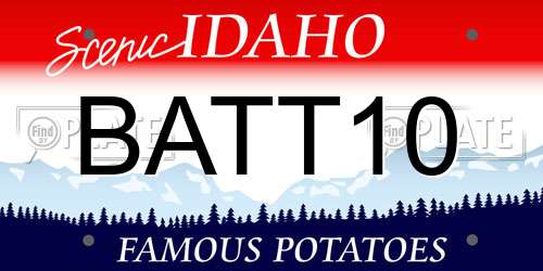 BATT10 Idaho License Plate