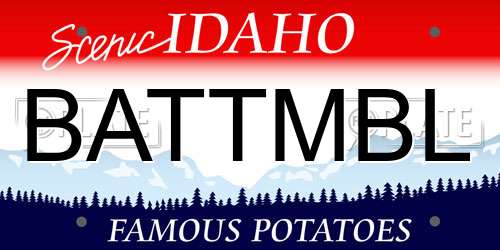BATTMBL Idaho License Plate