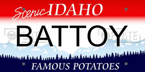 BATTOY Idaho License Plate