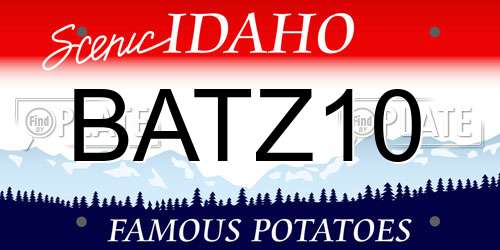 BATZ10 Idaho License Plate