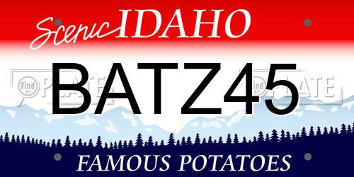 BATZ45 Idaho License Plate