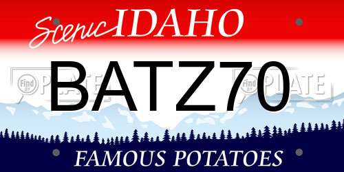 BATZ70 Idaho License Plate