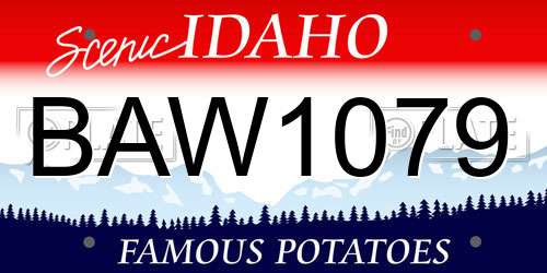 BAW1079 Idaho License Plate