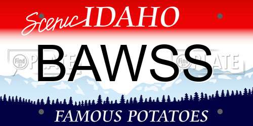BAWSS Idaho License Plate
