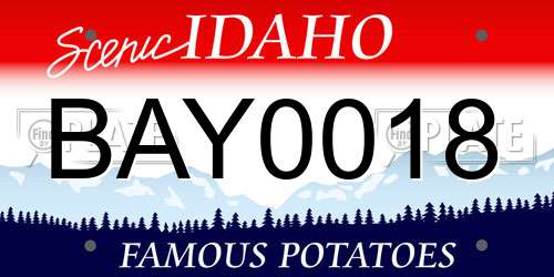 BAY0018 Idaho License Plate