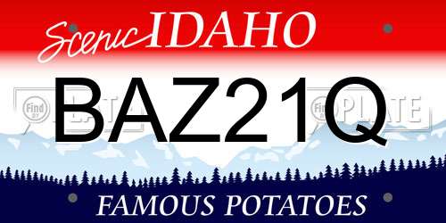 BAZ21Q Idaho License Plate