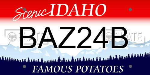 BAZ24B Idaho License Plate
