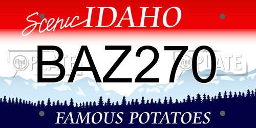 BAZ270 Idaho License Plate